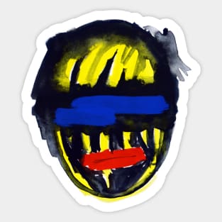 hey K's african voodoo carnival mask Sticker